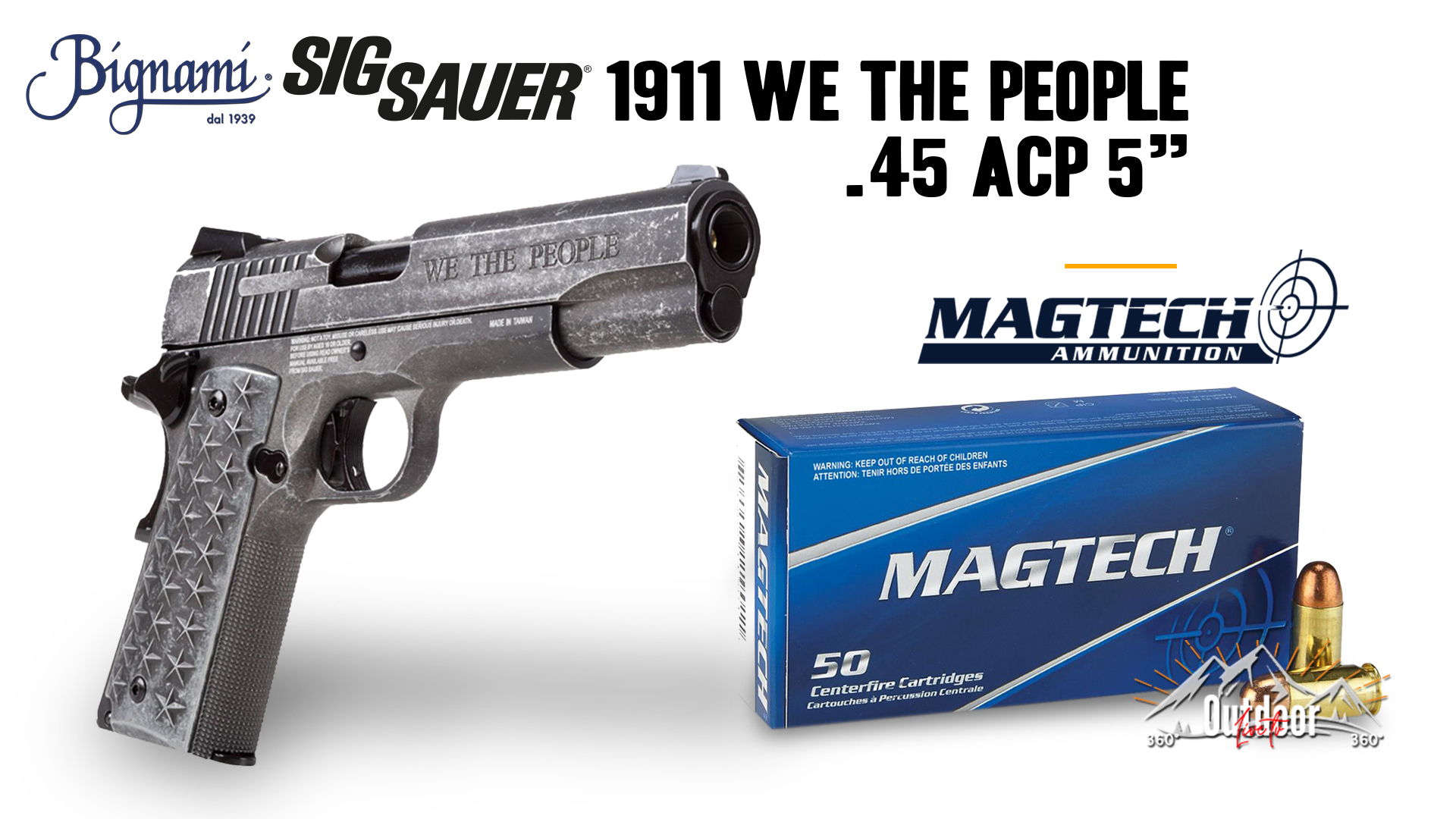 Sig Sauer 1911 WE THE PEOPLE cal.45 ACP – Magtech 230 grs FMJ
